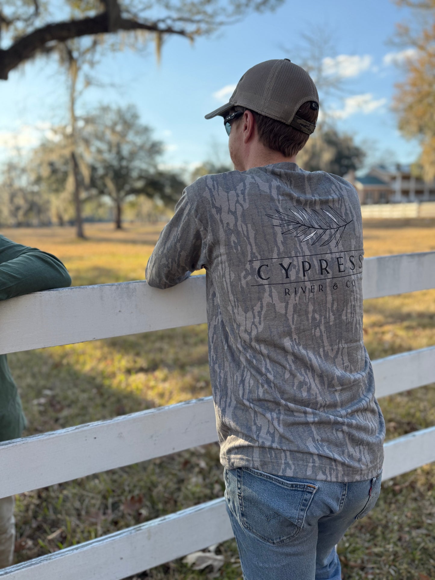 Cypress River and Co. Mossy Oak Bottomland Long Sleeve Tee