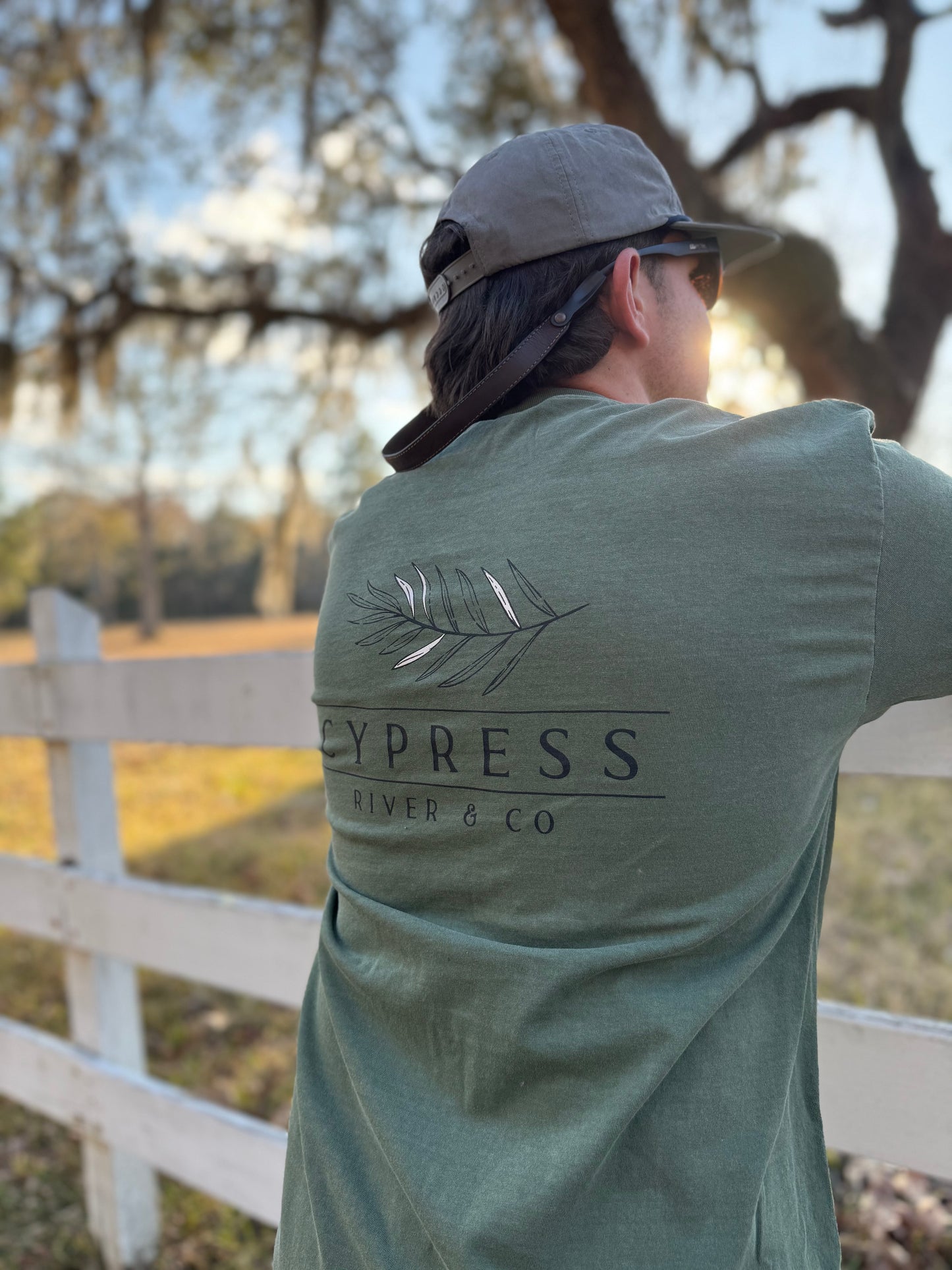 Cypress River and Co. Comfort Color - Hemp Green, Long Sleeve Tee