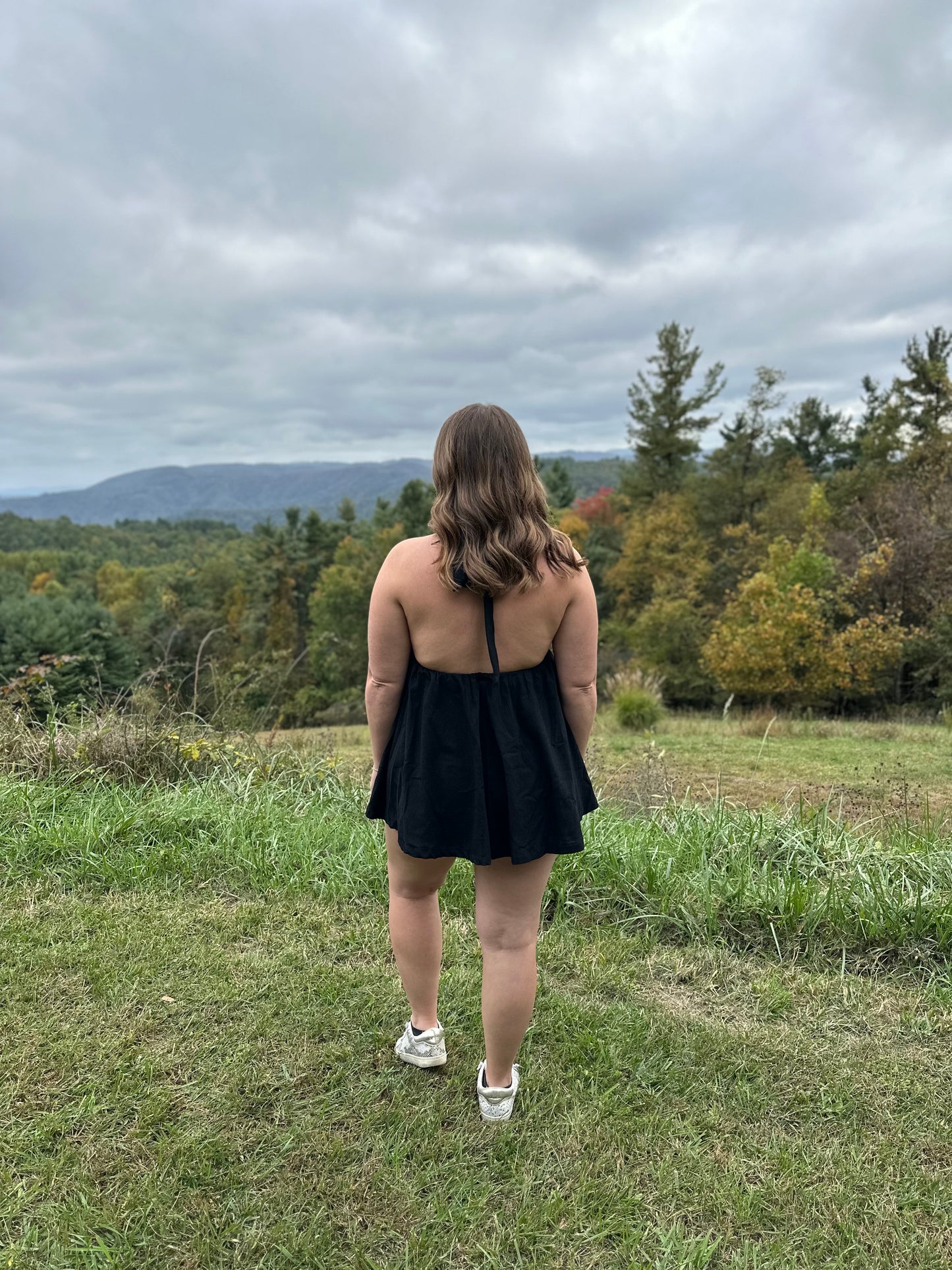 Halter Babydoll Romper with Biker Shorts