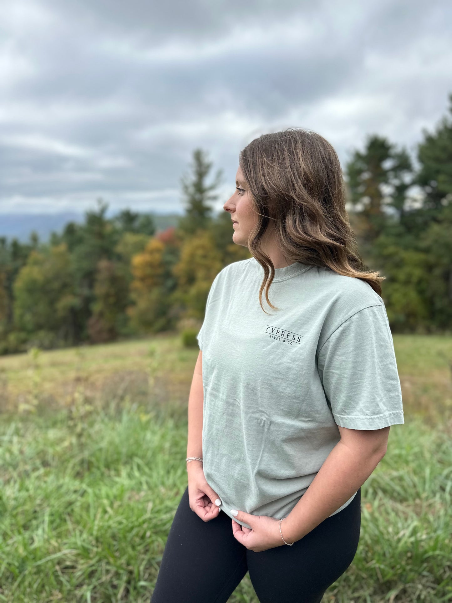 Cypress River & Co. Comfort Colors Tee, Bay Color