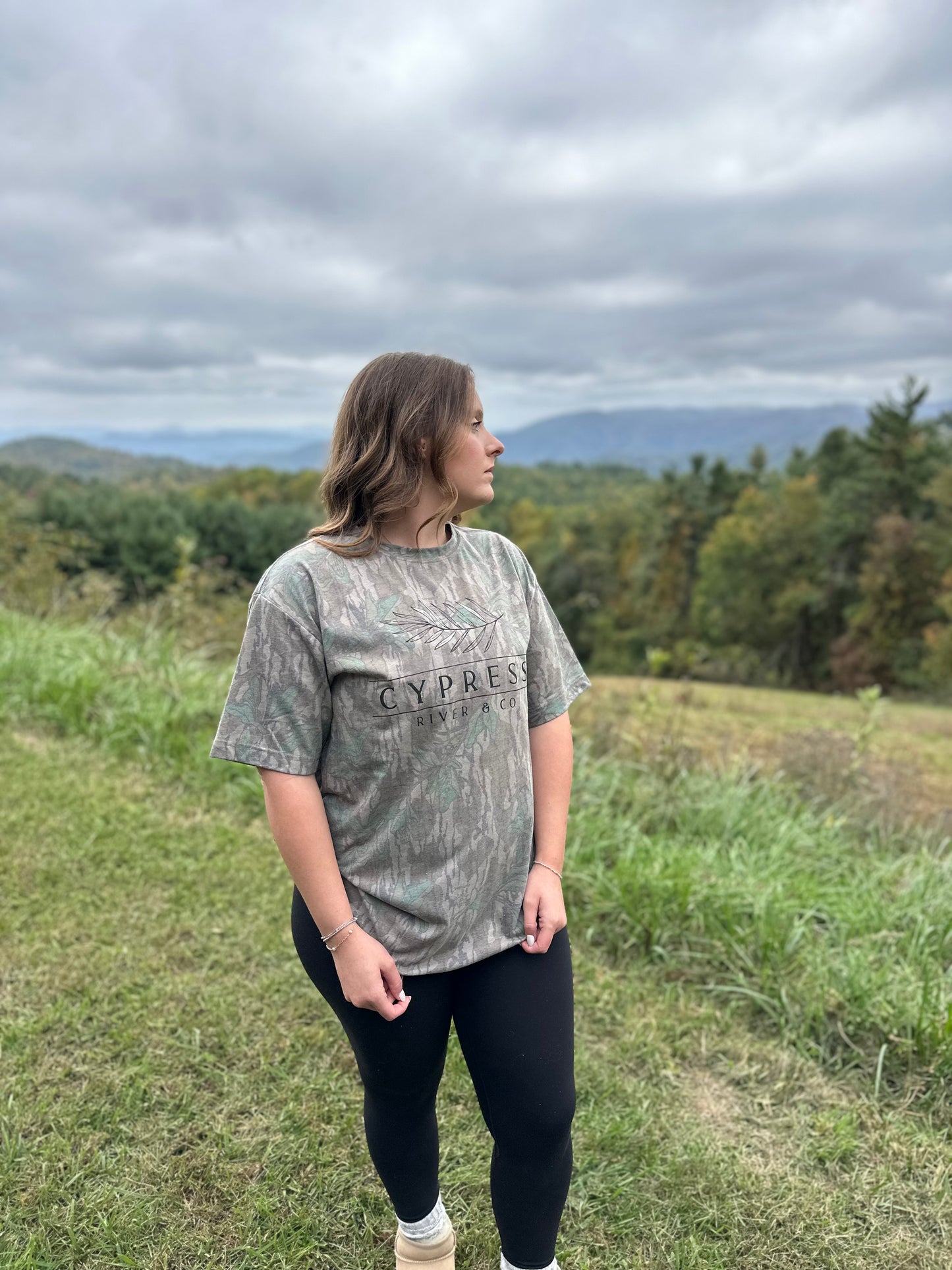 Cypress River & Co. Mossy Oak Greenleaf Tee