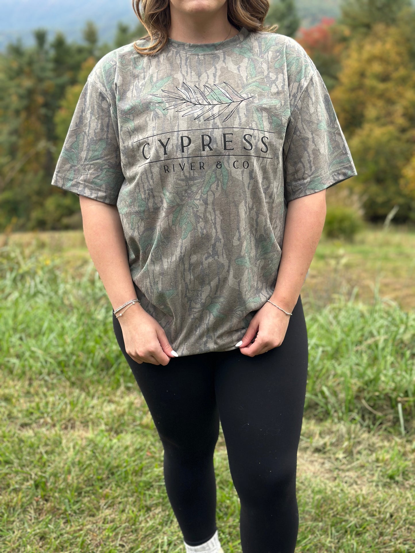 Cypress River & Co. Mossy Oak Greenleaf Tee